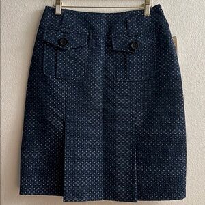 New Pendleton Petite Bond Street Blues Geometric Pattern Skirt Size 6
